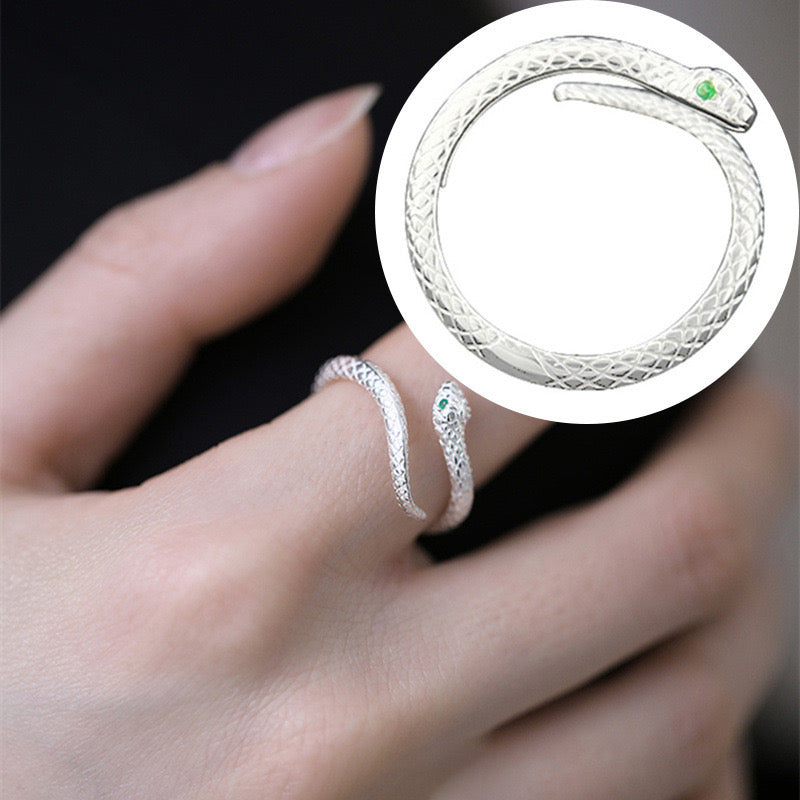 Snake Ring Silver Plated Adjustable Size