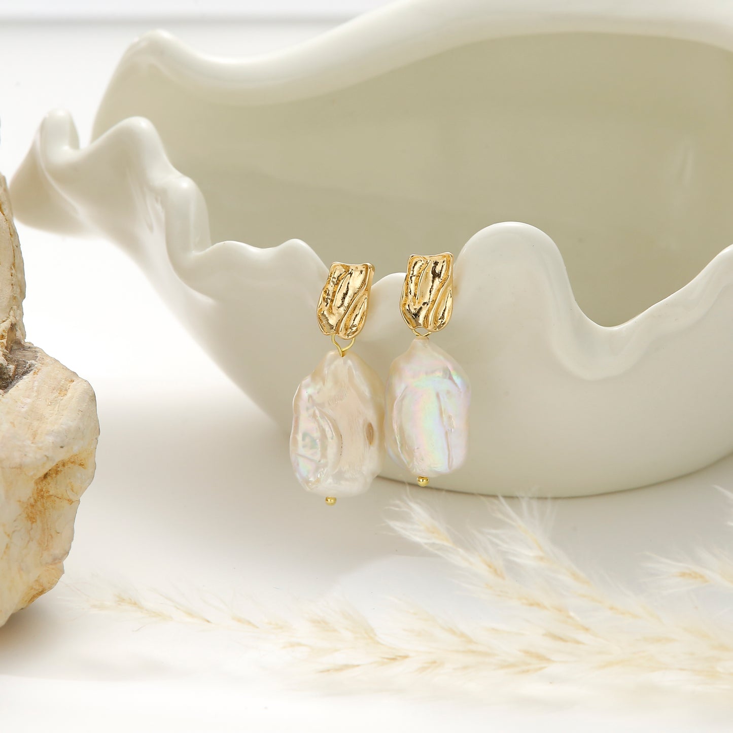 Freshwater Pearl Earrings – Baroque Bold Drop