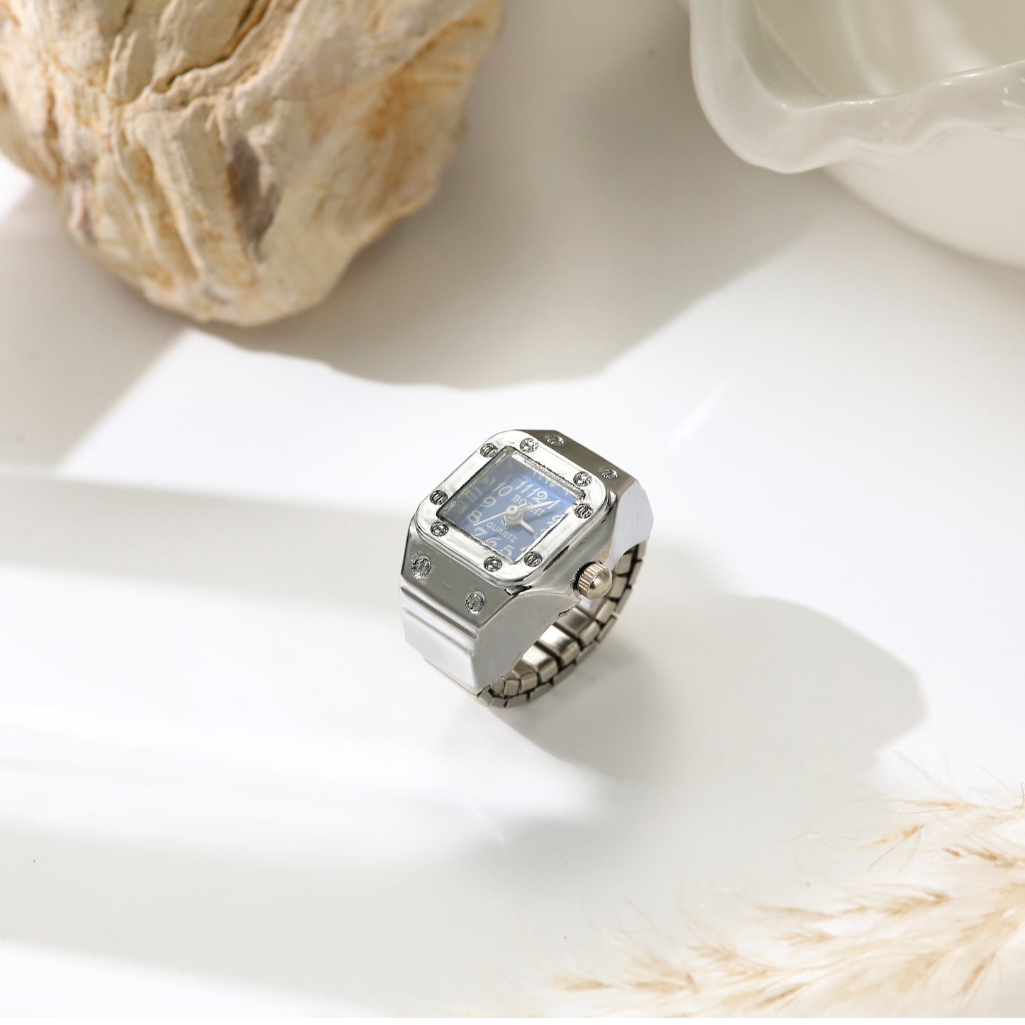 Ring That Can Be Used As Watch Square Shape