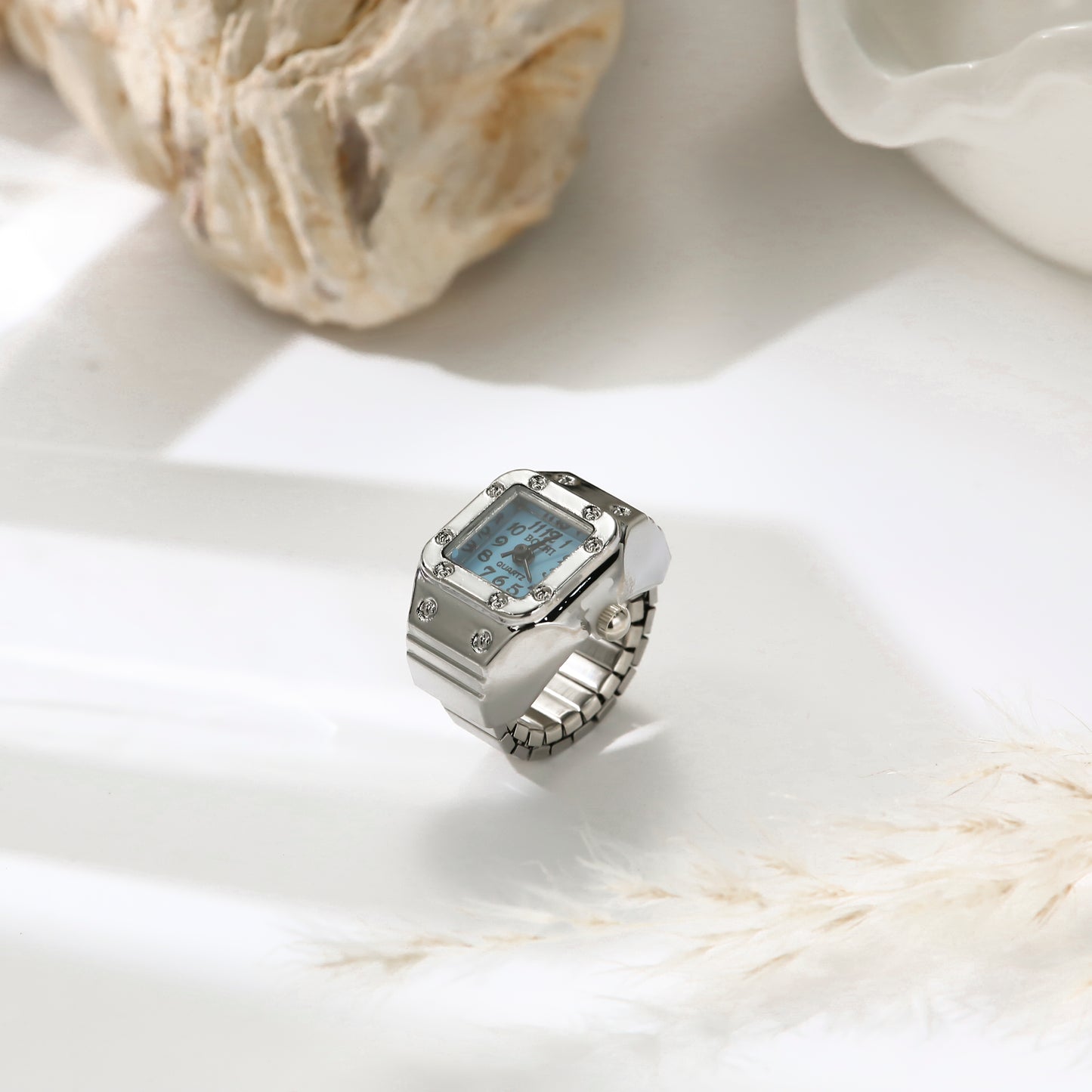 Ring That Can Be Used As Watch Square Shape