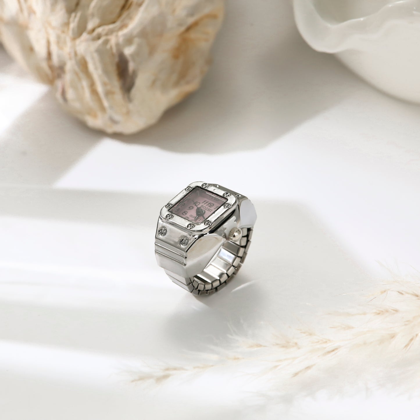 Ring That Can Be Used As Watch Square Shape