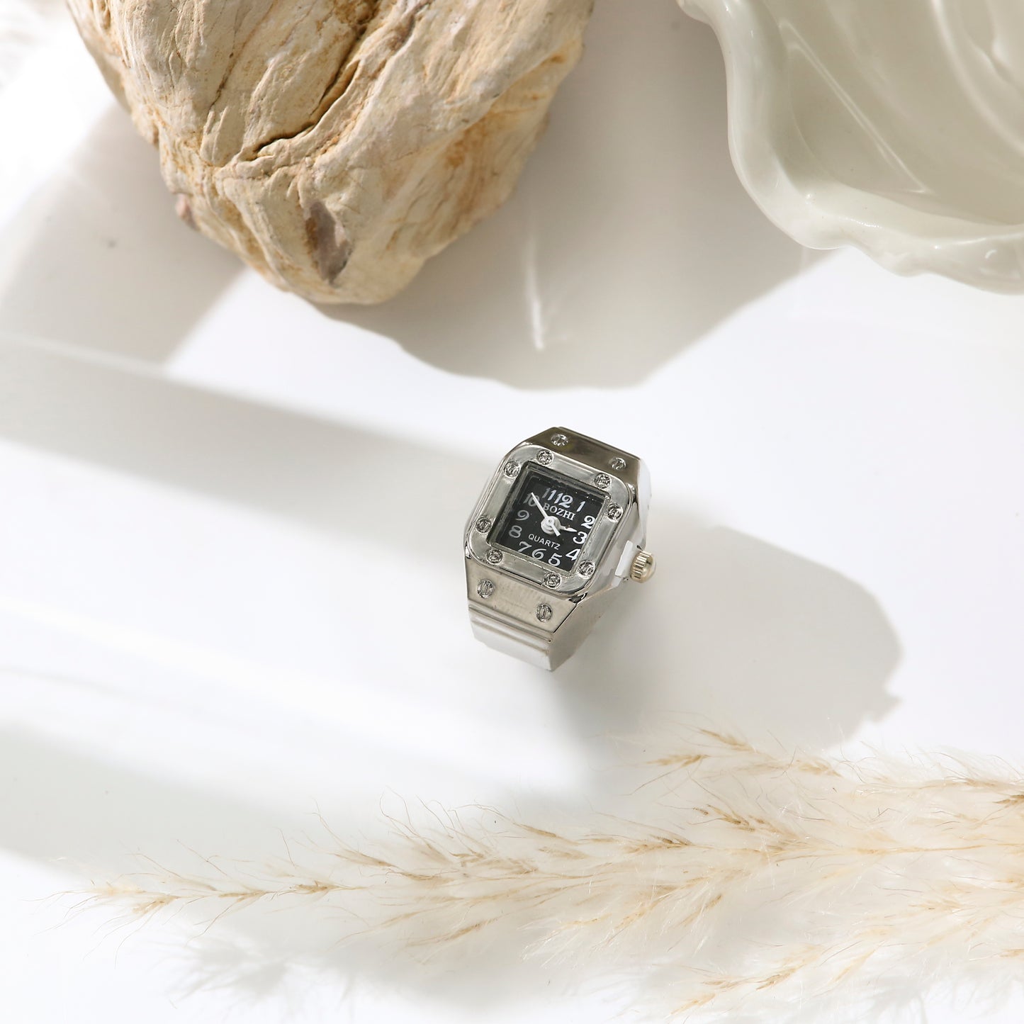 Ring That Can Be Used As Watch Square Shape