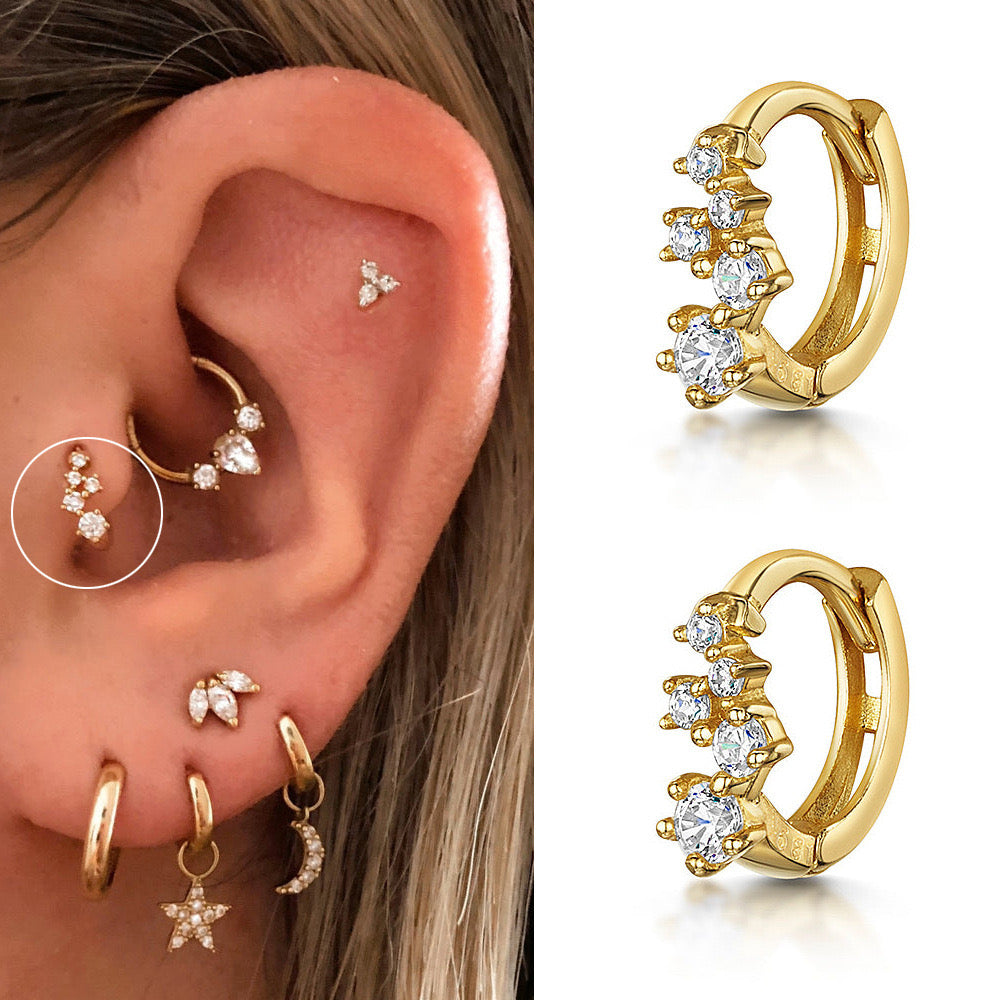 Earrings Studs with Diamonds Mini Daily Wear